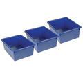 Romanoff Storage Bin, Plastic, Blue, 3 PK 16104